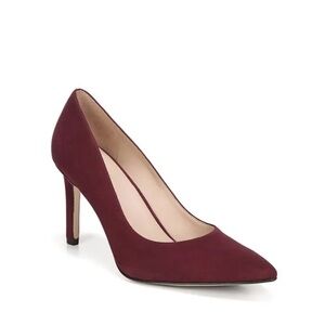 27 Edit Alanna Burgundy Pointed Toe Suede Pump